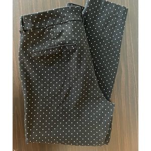 Old Navy Black and White Polka Dot Cropped Pants